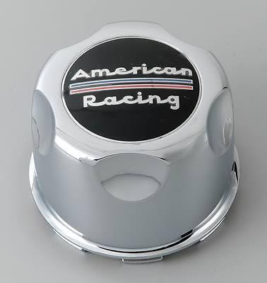American racing center cap snap-on dome chrome plastic 1342100 are logo set of 4