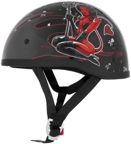 Skid lid original half-helmet-lethal threat design,hell on wheels/black,2xl/xxl