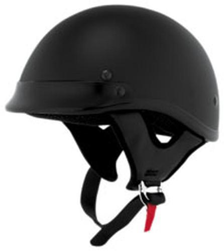 New skid lid traditional half-helmet adult helmet, flat black, large/lg