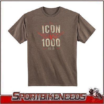 Icon 1000 leader tee t-shirt new size medium m brown red t shirt