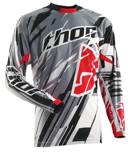 Thor flux shred jersey grey red medium new 2014