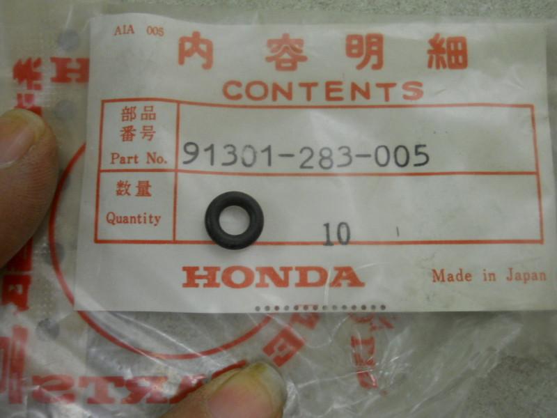 Honda nos cb350, cb360, cb400, cb450, cb500, o-ring 5x2.4, # 91301-283-005    d1