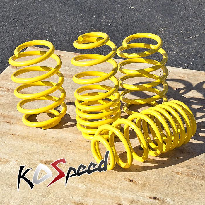 Yellow suspension lowering spring/springs 08-11 audi tt fwd/awd 1.5" drop rate