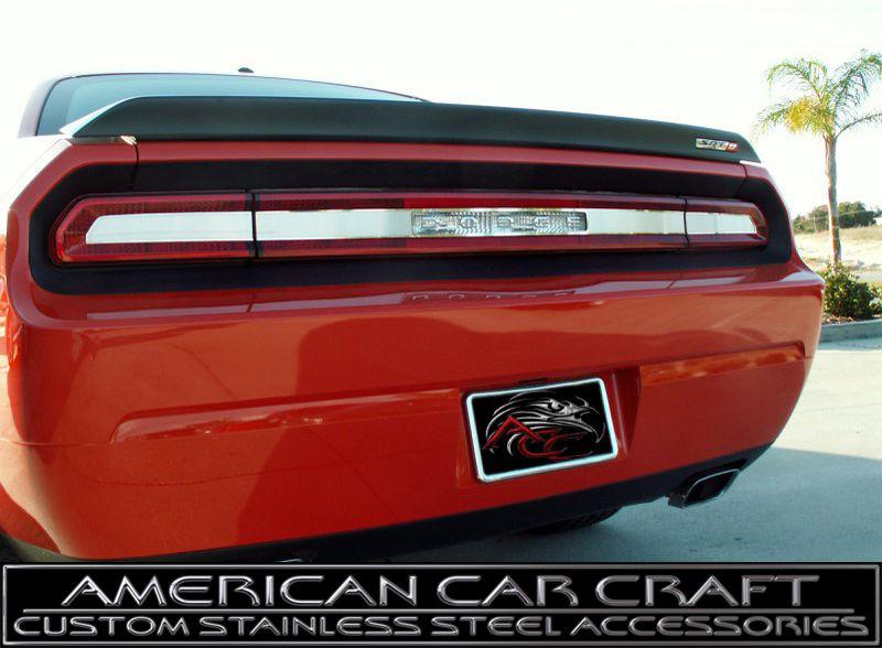 2008-2012 challenger r/t & srt-8 brushed stainless taillight insert trim plate