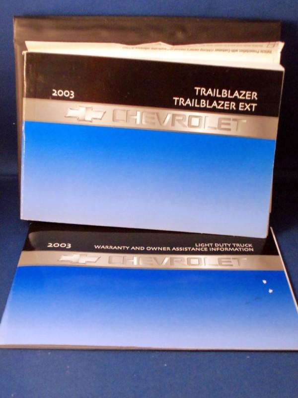 2003 chevrolet trailblazer / trailblazer ext factory owners manual with cover 03