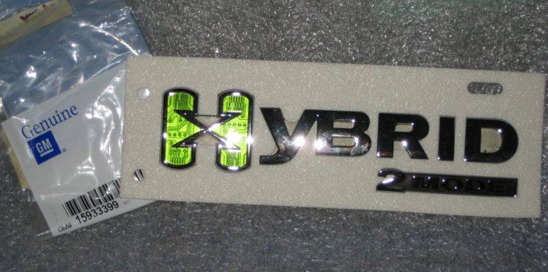 Chevy tahoe hybrid emblem 07-13 oem chevrolet 