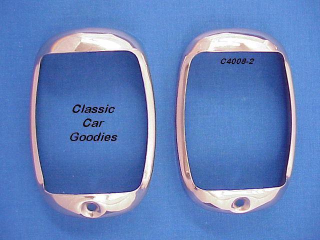 1953 chevy truck stainless tail light bezels (2)
