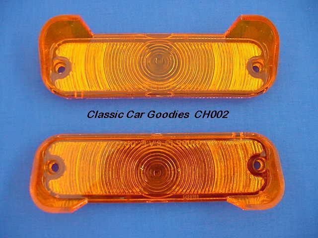 1965 chevy chevelle amber park light lenses. new pair!