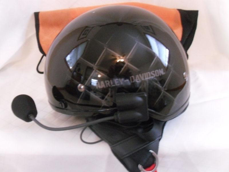 Harley davidson women's helmet with mic setup