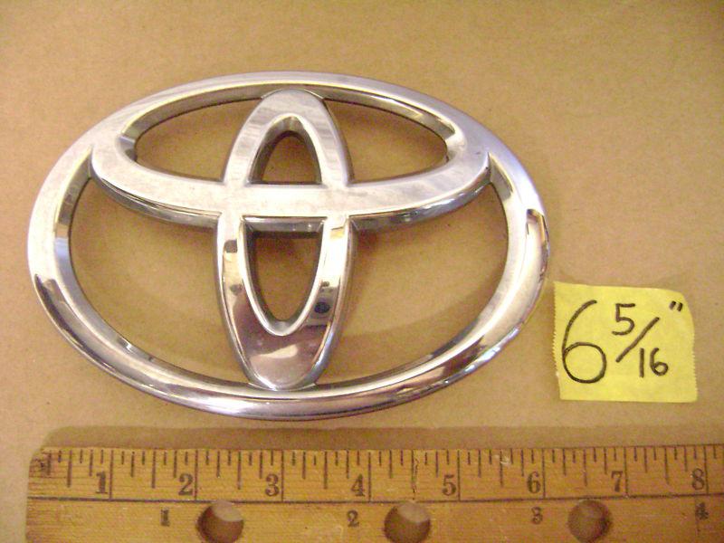 Toyota big chrome plastic oval emblem sticker 6 5/16 inches wide tundra rav 4