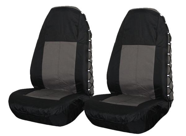 Universal car van oxford front gray & black protectors seat covers