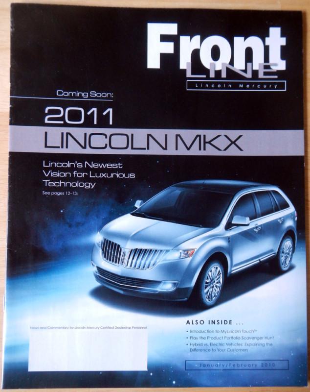 Lincoln mercury frontline magazine brochure jan/feb 2010 issue ft 2011 mkx