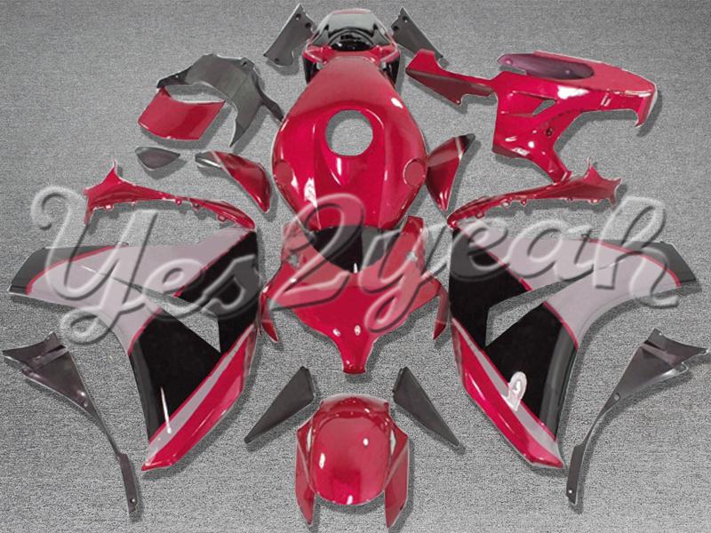 Injection molded fit fireblade cbr1000rr 08-11 red black fairing zn742