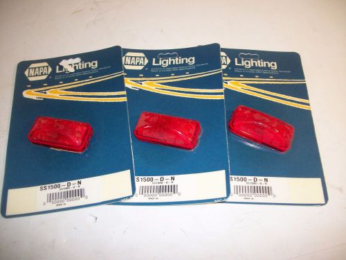3 packs nos truck-lite red model 15 rectangular sealed lamp tl 15200r