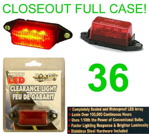 Closeout! 36 new red submersible led clearance lights/bulb,trailer running light