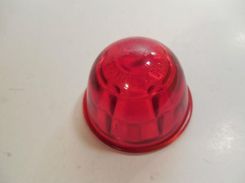 Vintage  arrow red glass bullet stop tail light bulb cover-mt. holly n.j.-nice