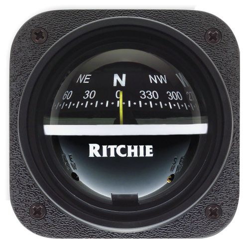Ritchie compass v-537 ritchie explorer bulkhead mt compass blk dial