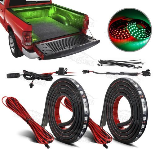 Red/green 60&#034; led truck bed light kit w on-off switch 90-5050 right left 2pcs