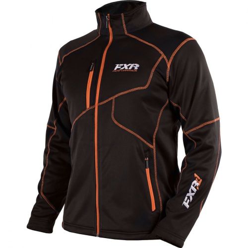 Fxr mens elevation full zip up mid-layer fleece - blk/org  - small or  3xl - new
