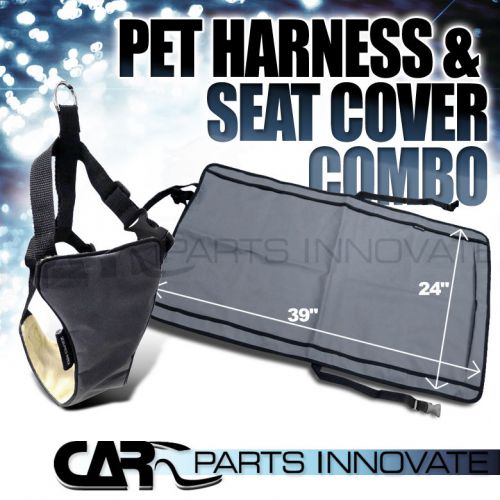Dog seat sofa bed cover vehicle car 39&#034;x24&#034;+pet safety harness vest seat belt m