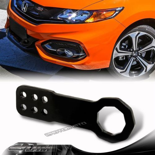 Jdm anodized cnc billet aluminum black front bumper racing tow hook for nissan