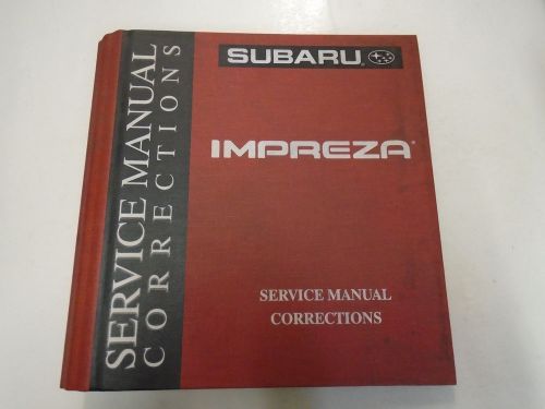 Subaru impreza service manual corrections binder only w/tabs factory oem