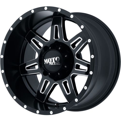 18x9 black milled mo975 8x6.5 -12 wheels trail blade mt 33x12.5r18lt tires