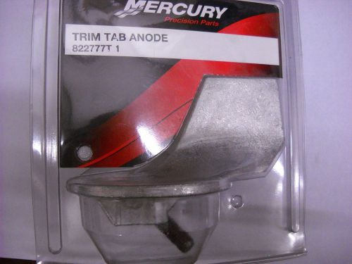 New mercury pt# 822777t1 trim tab anode merc/mariner 35hp and up, force 90-120hp