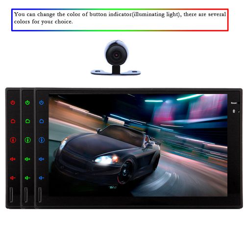 Camera+android 2din car pc radio tablet gps nav car stereo no-dvd player wifi-3g