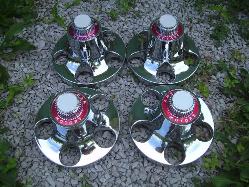 4 american motors amc amx javelin pacer gremlin chrome center caps/20 lug nuts