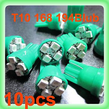 10pcs green t10 194 168 w5w 3528 4leds smd led door signals tail light g41
