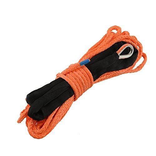 Sedeta 50&#039;x3/16&#034; strong durable dyneema synthetic winch rope 4380lb orange
