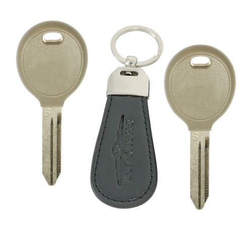 Chrysler 200, 300, t&amp;c, pt cruiser - 2 new transponder microchip keys, keychain