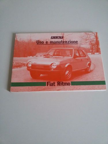 Fiat ritmo manuale uso manutenzione libretto originale anno 1979 - owners manual