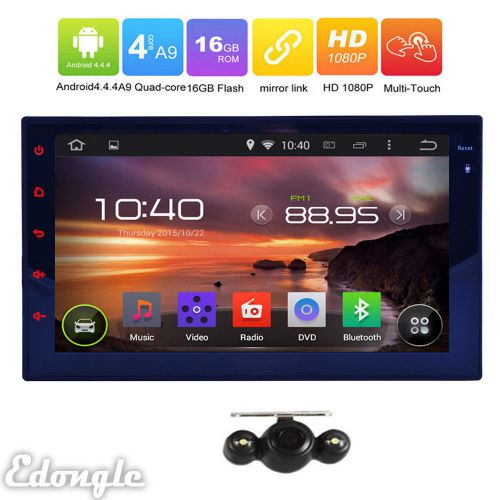 7&#034; inch 2 din 4-core android 4.4 car radio stereo gps wifi bluetooth usb sd fm