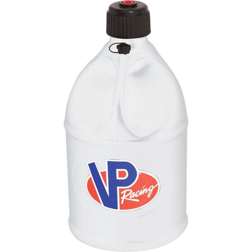 Vp racing fuel jug can utility gas container motorsports round white 5 gallon