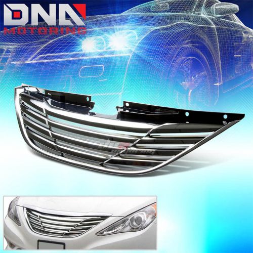 10-13 yf sport horizontal style front hood bumper chrome abs grill/grille guard