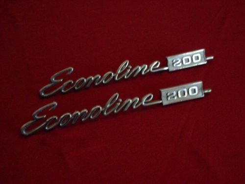 2 oem 1968 - 1974 ford econoline 200 side panel ornaments great condition