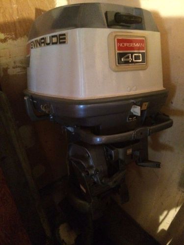 40 hp evinrude norseman outboard clean used low hours lake boat motor.