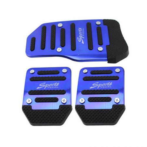 3pcs car pedal pad cover accelerator brake clutch stainless universal mt manual