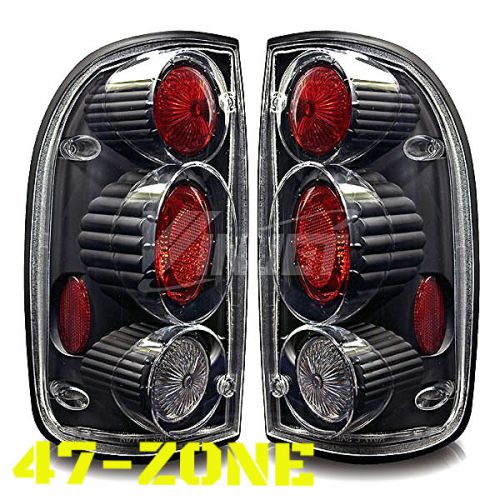 For 2001-2004 toyota tacoma altezza black housing clear lens tail lights lamps