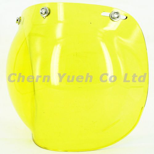 Yellow lens snap bubble shield visor face mask for motorcycle helmets fulmer agv