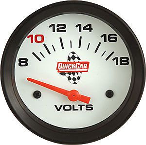 Quickcar racing 611-7007 extreme volt meter gauge8-18 volts