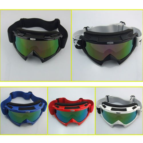 Motorcycle motocross goggles glasses dirt bike riding atv off road color lens
