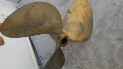 Propeller 17 x 17 lh  of 3 blade bronze props 1-1/8&#034; tapered shaft  balanced