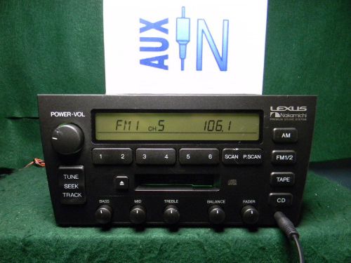 Lexus nakamichi gs300 gs400 tape cassette radio aux mp3 ipod 86120-50570 n904