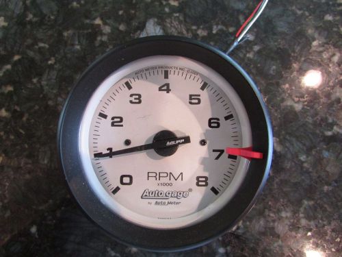 Autometer 2303 tachometer auto gage 0-8000 rpm 3 3/4&#034; analog electrical