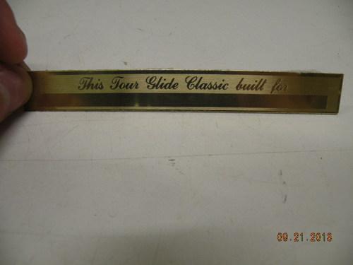 Nos custom this tour glide classic built for name plate harley touring fltc new