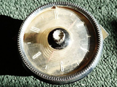 1955 ford car 6 volt clock with retainer brackets - geo w borg, chgo, il