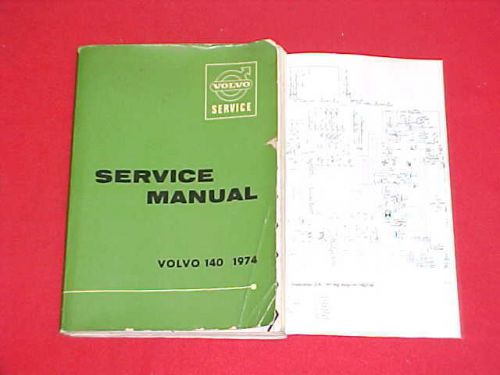 1974 original volvo 140 shop service repair manual factory w/ wiring diagrams 74
